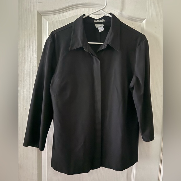 OLD NAVY Collection Black Stretch 3/4 Sleeved Shirt Size Large - Picture 1 of 5